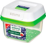 

Контейнер квадратный Sistema FRESHWORKS 591мл 53105, Белый/зеленый