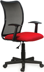 Кресло Brabix ''Spring MG-307'', с подлокотниками, комбинированное красное/черное TW, 531405 кресло brabix saturn er 400 с подголовником комбинированное черное серое 530871