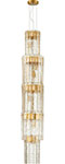 Люстра Odeon Light HALL MERKALE/матов.золотой/прозрачный/стекло (4938/9) цепь со стразами и жемчугом металл пластик стекло 2 5 мм 9 ± 1 м золотой