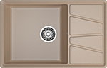 Кухонная мойка GranFest VERTEX 780L, 1-чаша+крыло, 780*500 мм, песочный (V-780L песочный) кухонная мойка granfest vertex 680l 1 чаша крыло 680х500 мм песочный v 680l песочный