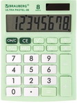 Калькулятор настольный Brauberg ULTRA PASTEL-08-LG МЯТНЫЙ, 250515 калькулятор настольный brauberg extra pastel 12 pk розовый 250487