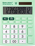 Калькулятор настольный Brauberg ULTRA PASTEL-12-LG МЯТНЫЙ, 250504 калькулятор настольный brauberg ultra pastel 12 lb голубой 250502