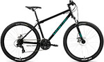 Велосипед Forward SPORTING 29 2.0 D 29 8 ск. рост. 17 2023 черный/бирюзовый RB3R9813FXBKXTQ горный велосипед stels navigator 900 md 29 f020 год 2023 белый ростовка 17 5