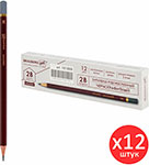клей карандаш staff 36 г комплект 12 штук 880117 Карандаш чернографитный 2B Brauberg ART PREMIERE, выгодный комплект 12 штук, (880752)