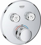 фото Смеситель для ванной комнаты grohe grt smctrl thm ван/душ кр.роз 2кн 29119000