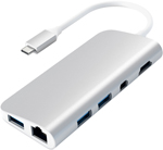 USB-адаптер Satechi Aluminum Type-C Multimedia Adapter, серебристый (ST-TCMM8PAS) адаптер satechi type c hdmi 4k 60hz серебро st tc4khas