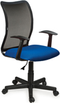 Кресло Brabix ''Spring MG-307'', с подлокотниками, комбинированное синее/черное TW, 531404 кресло brabix fancy mg 201w синий