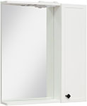 Зеркальный шкаф  Runo Римини 65 (00-00001256) зеркальный шкаф runo римини 65х75 правый белый 00 00001256