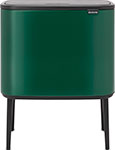 Мусорный бак  Brabantia Touch Bin Bo, 3х11 л (304200) зеленая сосна