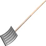 Лопата для уборки снега  Сибртех стальная оцинкованная, 420х370х1370 мм, деревянный черенок (61680) деревянный черенок сибртех