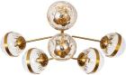 

Люстра потолочная Arte Lamp A7770PL-6PB полированная медь, Медный/прозрачный