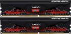 

Оперативная память AMD DDR4 32GB (2x16GB) 3200MHz (R9S432G3206U2K), Черный