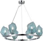 

Люстра подвесная ST Luce Portici SL1175.113.06, Хром/светло-голубой