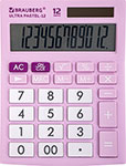 Калькулятор настольный Brauberg ULTRA PASTEL-12-PR СИРЕНЕВЫЙ, 250505 компактный настольный калькулятор staff