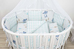 

Бортик в кроватку Amarobaby В ЛЕСУ серый 12 предметов