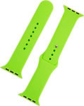Ремешок силиконовый mObility для Apple watch - 38-40 мм (S3/S4/S5 SE/S6), зеленый ремешок силиконовый mobility для apple watch – 42 44 мм s3 s4 s5 se s6 яркий желтый