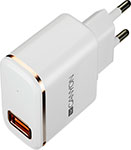фото Сетевое зарядное устройство canyon h-043 lightning кабель usb-a 5в-2100мa smart ic белый с оранжевой полосой