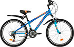 Велосипед Novatrack 24 ACTION синий  стальная рама 11  18 скор. V- brake тормоз  24SH18SV.ACTION.11BL21