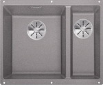 Кухонная мойка Blanco SUBLINE 340/160-U SILGRANIT алюметаллик (чаша слева) с отв.арм. InFino 523550 кухонная мойка blanco etagon 8 infino алюметаллик 525189