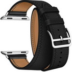 фото Ремешок для часов lyambda в два оборота для apple watch 42/44 mm meridiana lwa-01-44-bk black