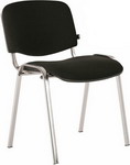 Стул Brabix ''Iso CF-001'', хромированный каркас, ткань черная, 531419 стул для персонала и посетителей brabix