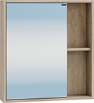 Зеркальный шкаф СаНта Прима 60, дуб светлый (700344) НП зеркальный шкаф санта стандарт 100 трельяж фацет 113012