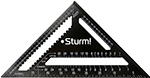 Угольник Sturm (2020-07-300), 300 мм, алюминиевый сплав, черная оксидация, белая шкала
