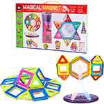 

Конструктор магнитный Наша игрушка 3D. 52 детали, батар.AAA*3шт. в компл.не вх. 703