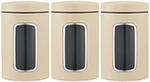 

Набор контейнеров Brabantia 380341 для сыпучих продуктов с окном 1 4л 3 предмета миндальный