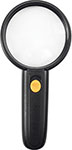 Лупа просмотровая Brauberg С ПОДСВЕТКОЙ, диаметр 75 мм, увеличение 3, корпус черный, 454130 лупа очки veber