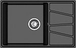 Кухонная мойка GranFest VERTEX 780L, 1-чаша+крыло, 780*500 мм, черный (V-780L черный) sks крыло переднее sks shockboard vario 26 29ʺ