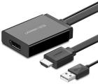 

Переxодник Ugreen MM107 (40238), HDMI + USB to DP Converter, Черный