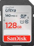 Карта памяти Sandisk Ultra UHS I. 128GB, SD Card, 140MB/s, черный (SDSDUNB-128G-GN6IN)