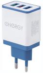 Зарядное устройство Energy ET-34, 3 разъема, 2.1 А, белый (104292)