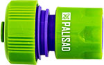 Соединитель для шланга Palisad 66165 Соединитель пластмассовый быстросъемный для шланга 3/4'', аквастоп