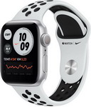 фото Смарт-браслет apple watch series 6 40mm silver aluminium case with pure platinum/black nike sport band (m00t3ru/a)