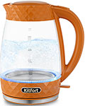 Чайник электрический Kitfort КТ-6123-4 оранжевый воздухоувлажнитель kitfort кт 2887 2 оранжевый