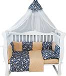 

Комплект в кроватку Amarobaby Зайчики синий 18 предметов AMARO-3018-ZSi
