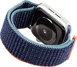 Ремешок нейлоновый mObility для Apple watch – 42-44 mm (S3/S4/S5 SE/S6), морская глубина с оранжево синим краем 