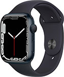 Умные часы Apple Watch Series 7 GPS (MKMX3LL/A) 41mm Midnight Aluminium Midnight Sport Band - фото 1