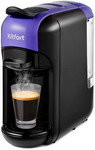Кофеварка 3 в 1 Kitfort KT-7105-1 черно-фиолетовая вакуумный упаковщик kitfort кт 1522 1 черно фиолетовый