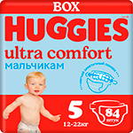 Подгузники Huggies Ultra Comfort для мальчиков  5  12-22 кг  84 шт. 