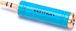 Переходник  Vention Jack 3.5 mm M/6,5 mm переходник vention vab s02