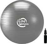 Мяч гимнастический Lite Weights 1868 LW (серебро) скакалка lite weights 3м 0148lw