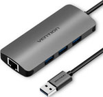

Сетевой адаптер Vention USB 3.0 M/Gigabit Ethernet RJ 45 F OTG хаб на 3 порта CHDHA