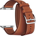 фото Ремешок для часов lyambda в два оборота для apple watch 38/40 mm meridiana lwa-01-40-br brown