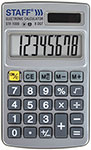 Калькулятор карманный металлический Staff STF-1008 (103х62 мм), 8 разрядов, двойное питание, 250115 калькулятор карманный brauberg pk 608 серебристый 250518