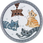 

Поднос Agness Озорные коты 33*2 1 см серый 898-020