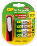 фото Аккумулятор gp аa (lr6) 4 шт. (270aaahc-c4) и usb фонарь в подарок 270aahc/usbled-2cr4