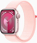 Смарт-часы Apple Watch Series 9, A2978, 41 мм, корпус розовый, Sport Loop, ремешок светло-розовый (MR953ZP/A)